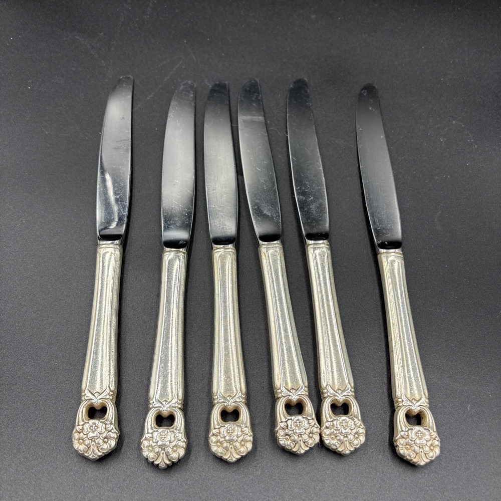 1847 Rogers Bros International Silverplate ETERNALLY YOURS 6 DINNER KNIVES